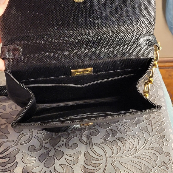 Vintage Authentic Judith Leiber snake skin cross body purse - Picture 5 of 14